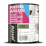 JOVIRA PINTURAS Vernice Per Piastrelle 750 ml |ultra opaco a Base d'acqua. Date un nuovo look alla vostra cucina e al vostro bagno. (750 Millilitri,Verde muschio)