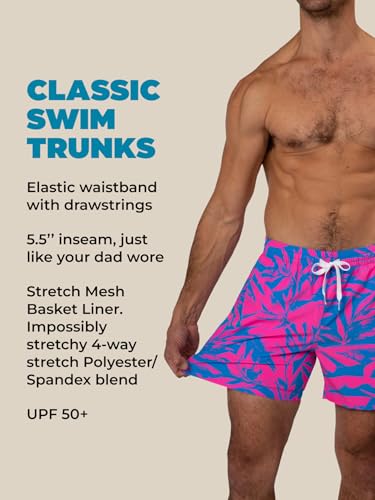 Image of Chubbies Men's Swim Trunks, Stretch Swimming Board Shorts, 5.5 inch Inseam
