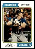 2023 Topps Heritage High Number #636 Joey Wiemer RC Rookie Card Milwaukee Brewers Official MLB Baseball Card in Raw (NM or Better) Condition