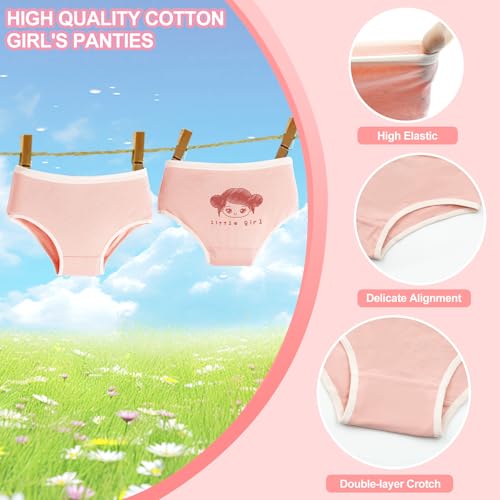 SkiBeaut Cotton Girl’s Panties Underwear Toddler Girl Soft Short Big Kid Child Underpants Undies Panties Briefs (Pack of 6)4