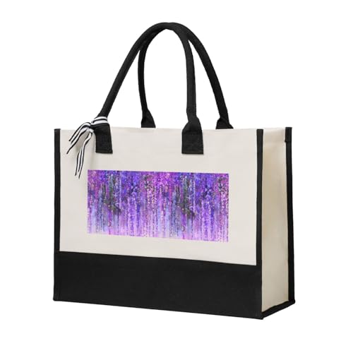Sac fourre-tout en toile avec imprimé arbre floral parfait pour les courses et le bureau