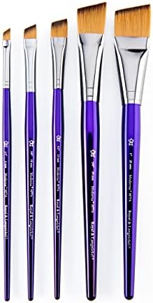 Royal & Langnickel Moderna Angular Brush Set for All Painting Mediums, 5pc