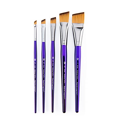 Royal & Langnickel Moderna Angular Brush Set For All Painting Mediums, 5Pc #TOP6