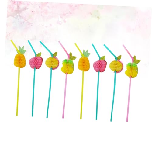 Ipetboom 24pcs Colorful Disposable Straws Plastic miniatura 3