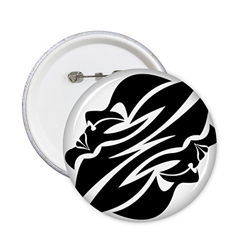 Badge Gémeaux constellation signe astro bouton épingle rond motif silhouette illustration 5Pcs M