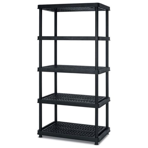 Heavy Duty 5 Tier Shelves Plastic Shelf Garage Storage Shelving 36" x