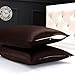 LILYSILK Pillowcase for Hair and Skin 100% Mulberry Silk 19 Momme Both Sides Silk Bed Pillow Cover with Hidden Zipper 1 Pc King 20''x36'' Chocolate Brown