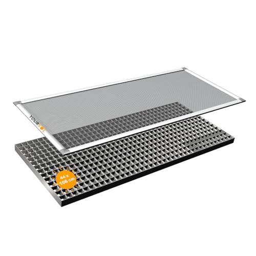 Yoursol Lichtschachtabdeckung 44 x 106 cm Alu Rahmen Gitterrostabdeckung Aluminium Kellerschachtabdeckung