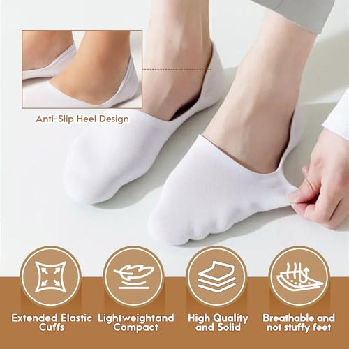 12 Pairs Men No Show Socks Low Cut Non Slip Liner Socks with Grip Heel for Dress Shoes Sneakers Travel Office Daily Wear3