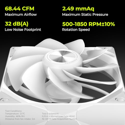 Image of Tryx 120mm Case Fan Reverse Blade ARGB PC Computer Quiet Fan 3in1 Cooler, Upgraded Pogo-Pin Connection with Magnetic Cable,ARGB Gen2 LEDs,New Version ROTA SL,White