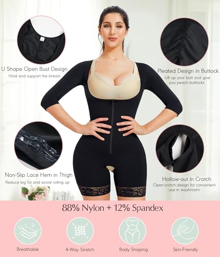 MERYOSZ Shapewear for Women Tummy Control Bodysuit Waist Trainer Fajas Colombianas Full Body Shaper Jumpsuit2