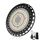 TopoGrow 300W UFO LED Grow Light Full-Spectrum Lamp Fixture Bulb Durable High-Efficiency PPFD for Hydroponics Greenhouse Indoor Plant Grow Tent Growing,Veg, Bloom Flowering