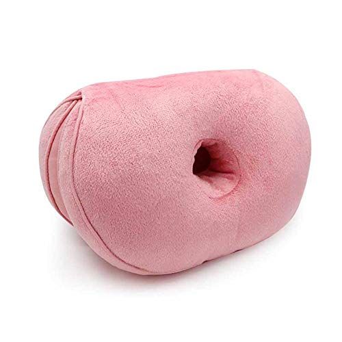 WEILY Seat Cushion for Office Chair, Pure Memory Foam for Relaxing Yoga & Meditation,Sciatica, Lower Back Pain Relief - Contoured Posture Corrector,pink