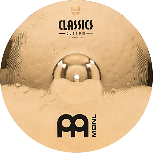 Meinl 15' Medium Crash Cymbal - Classics Custom Brilliant - Made in Germany, 2-YEAR WARRANTY...