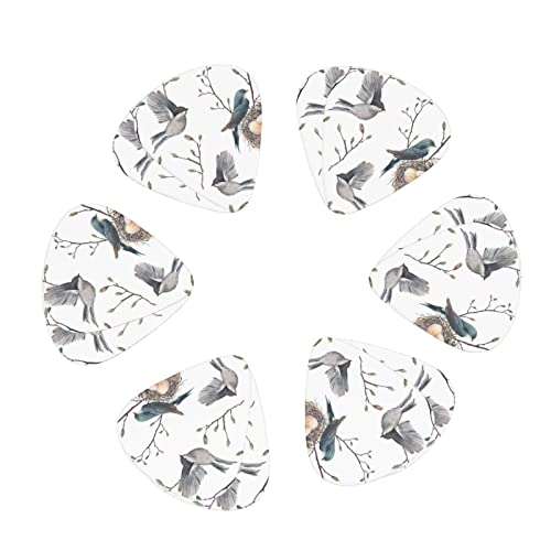 Lot de 12 médiators aquarelle sans couture avec nid pour guitare acoustique, électrique, basse - Les Beatles, Paul McCartney, John Lennon, RIngo Starr, George Harrison Lot de 12 médiators aquarelle sans couture avec nid pour guitare acoustique, électrique, basse – Image 3