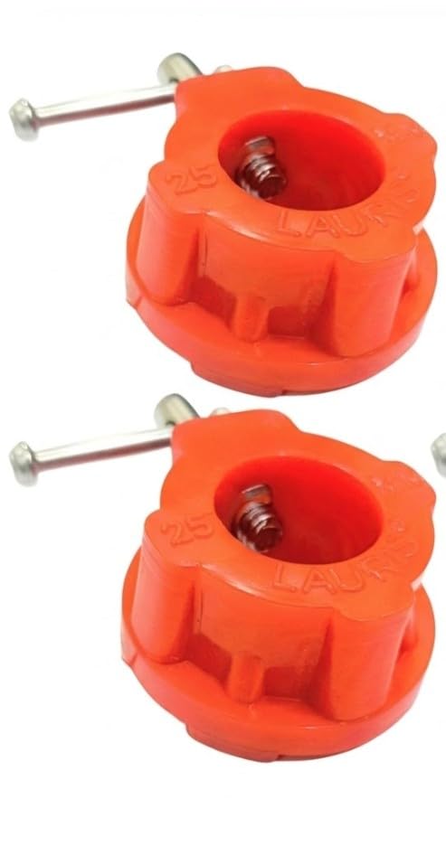 LAURIS Gym Barbell Weight Lifting Rod Bar Dumbells Lock Clamps Clip Collars for 25 mm Diameter 19,20, 22, mm, 1 inch Diameter rods Made up of Nylon Plastics Best for 3,4, 5, 6 ft rods Set of (2)-image-24