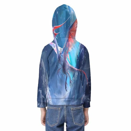 Sweat enfant impression 3D motif dragon pour le collège - 6