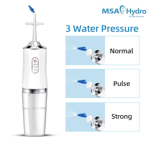 MSA Hydro Ear Wax Remover Kit, Safe, Quick and Effective Ear Cleaning, Gentle Ear Irrigation and Flushing, Adults and Children, Adjustable Water Pressure (Hydro Kit)