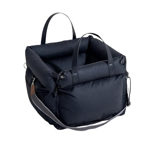 GIIPET ペット安全ベッド 車用ドライブボックス 洗えるレザー防水防傷 厚手15cmクッション ロック付き 滑り止め設計 飛び出し防止 助手席&後部座席対応 小型犬 中型犬 大型犬 快適ペットベッド 車載お出かけ用