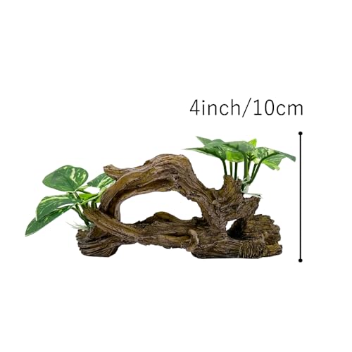 Image of Fish Tank Decorations Aquarium Decor Ornaments Betta Silk Leaf pad Hammock Artifical Driftwood Cave Goldfish Bowl Accessories (Type-E)