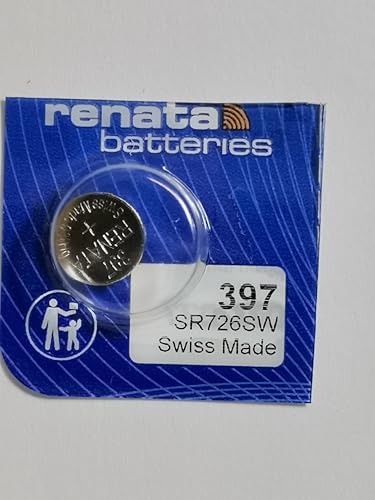 Renata One (1) X 397 Sr726Sw Silver_Oxide Watch Battery 1.55V Blister Packed