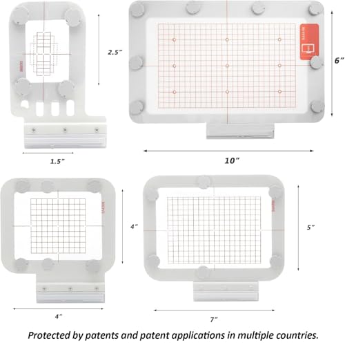 Image of Sew Tech Magnetic Embroidery Hoop for Brother NQ1700E NQ1600E Quattro 6000D 6700D NV6000D NV6750D NQ700PRW NQ1300 NQ900 NQ700 NV1300 NV880E NV850E NV2600 NV2650D Machine (4in1-BM Set)