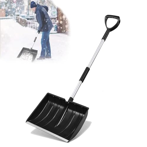 Pelle à neige avec barre en aluminium et poignée en D ergonomique