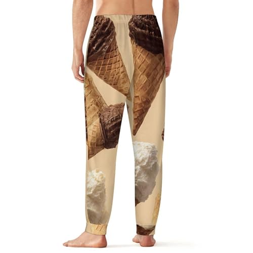 Ice Cream Wafers Cone Men's Pajama Pants Lounge Pant Sleepwear PJ Bottoms2