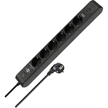 Brennenstuhl 1150790602 Power Strip Black, Anthracite Protective Contact Pack of 1