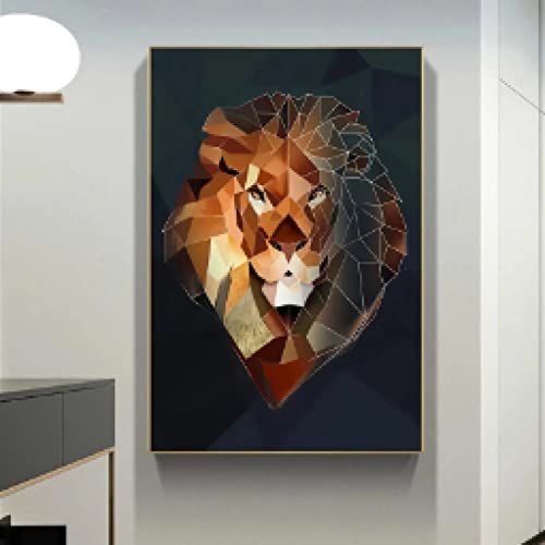 Impression Toile Ours Cerf Abstrait Poster Mural Salon Noir Blanc 60x90
