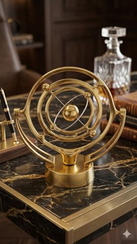 Image of Kinetic Orbital Perpetual Motion Newton Pendulum Physical Science Desk Toy Art for Office Home Decoration Multicolor
