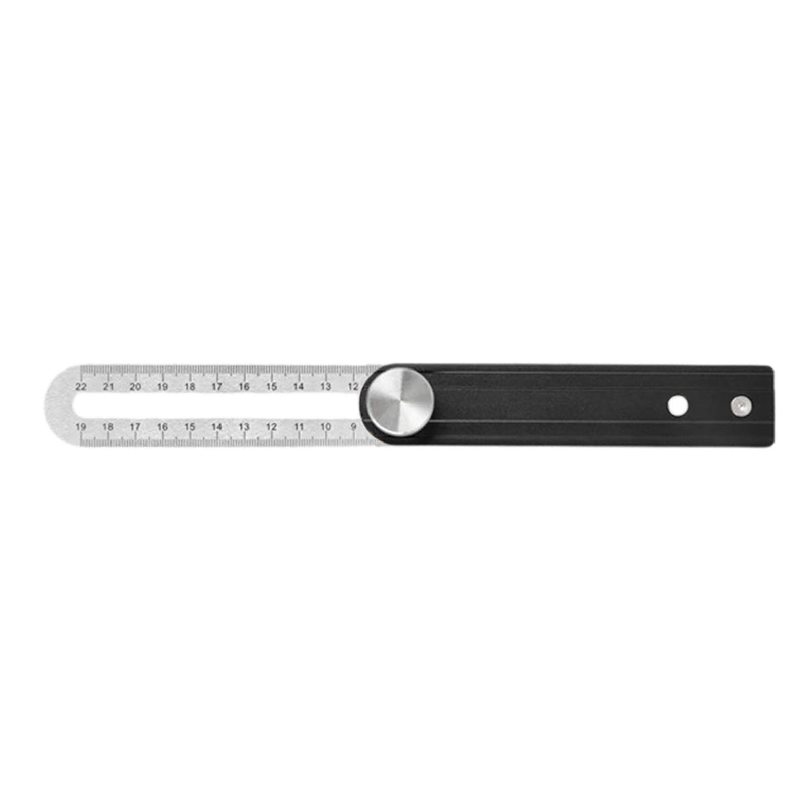 Fgdtree Black Aluminum Woodworking Square With 90/45 Angles For Accurate Marking & Measuring Flexible Combination Square