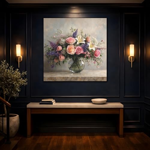 Impression sur toile bouquet floral pour dessus de canapé - 4