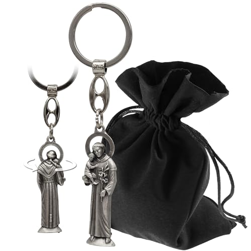 Lunexus Llavero de San Antonio - bendito - 10 cm figura metálica