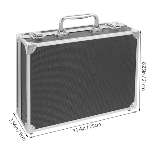 Aluminum Alloy Hard Briefcase with Sponge Lining for Secure Tool Storage Portable Tool Container for Home Office and Daily Use for Organizing Instruments and Hardware2