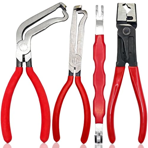 4 PCS Electrical Disconnect Pliers for Car, Automotive Plug Connector Separator, Electrical Pliers Set Connector Removal Tool, Hose Clamp Removal Plier, Auto Terminal Removal Tool, Gift for Dad/Men