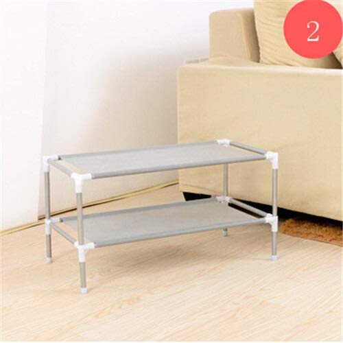 Zcm Zapatero u00a1Nuevo!2/3/4/5/6 Niveles Permanente Zapatero Tela no Tejida a Prueba de Polvo del Zapato Gabinete de Bricolaje Zapatos Organizador Plataforma for la casa for Guardar (Color : 2 Tiers)