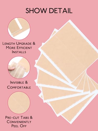 Image of WENNALIFE 8 cm Hair Extension Tape Tabs Double-Sided, 72 Pcs