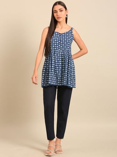 Image of TWIN BIRDS Cotton Pant for Women | 100% Cotton Trousers | Comfortable Straight Fit | Functional Pocket | Daily Ethnic & Casual Wear