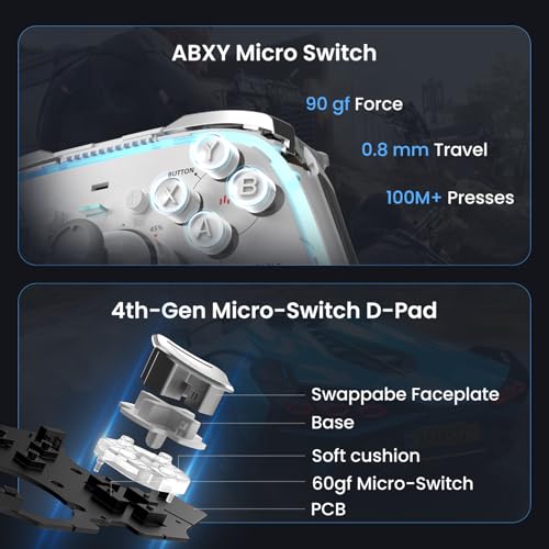 Image of ZD Ultimate Legend Wireless Controller, TMR Joysticks, Hall Effect Triggers, 3000Hz Polling Rate, 1ms Low Latency, Modular Design, Compatible with Switch /Switch2 /PC /Steam /Android /iOS