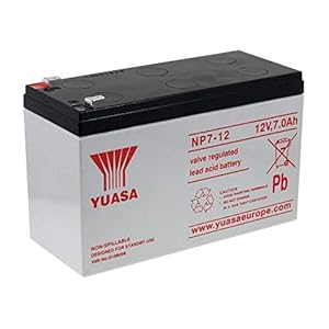 Yuasa Reserveaccu voor rolstoelen, elektrische voertuigen, 12 V, 7 Ah, 12 V, lood-zuur