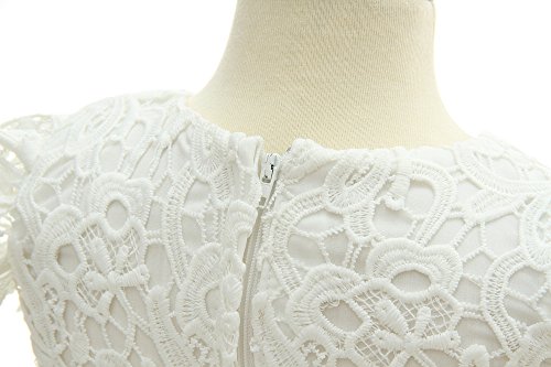 Coozy Baby Girl Special Occasion Dress 2Pcs Christening Baptism Gowns Girls Hollow Long Dress, Ivory, 0-6 Months #TOP5