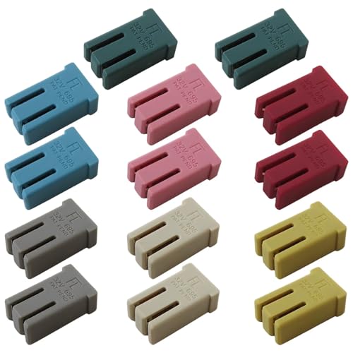 Kit de fusibles automotrices mini MCASE ranurados, 14 piezas: 15 A, 20 A, 25 A, 30 A, 40 A, 50 A y 60 A, 32 V, para autos, camiones, SUV, embarcaciones, RV, ATV, UTV y carritos de golf, marca GRABOTE miniatura 2