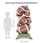Football Party Supplies, 59 Inch Standing Football Balloons Pile for Party Decorations, Sports Theme Birthday, Game Day Celebration, Outdoor & Indoor Photo Backdrop - Image 3
