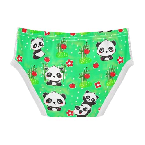 CHIFIGNO Boys Underwear Cute Cartoon Pandas Green Toddler Boys Briefs Printed Cotton Brief Underwear2