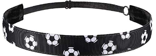 Girls soccer headband BLACK, girls soccergift. No slip headband.