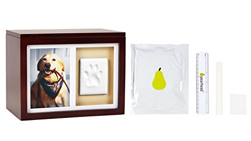 Pearhead Dog or Cat Personalized Memory Box Keepsake, Pet Urn, Espresso, 41406