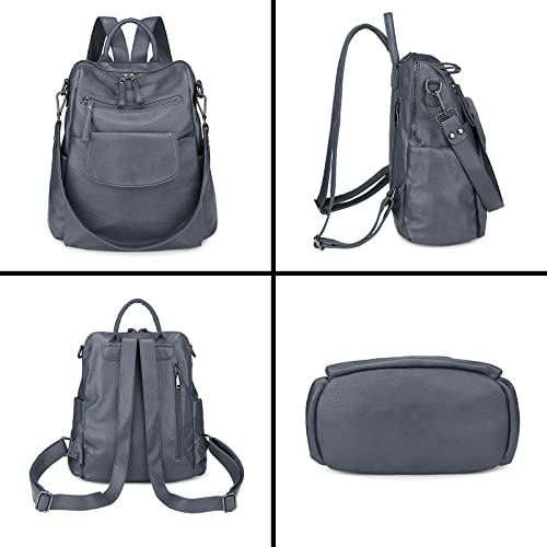 Image of Uromee Backpack Purse for Women Vegan Leather Ladies Fashion Travel Shoulder Bag Convertible