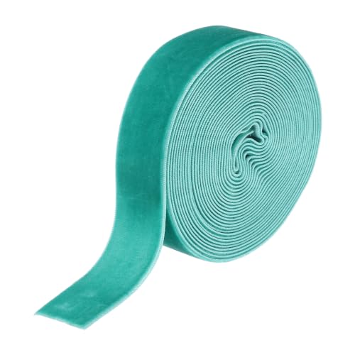 MECCANIXITY Ruban velours 1 po x 5 verges vert paon