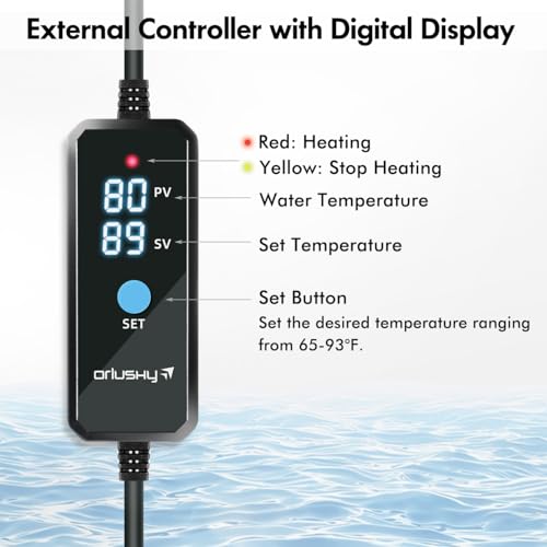Chauffage d'aquarium submersible 100W pour poissons d'eau douce - 3